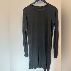 Isabel Marant Étoile Charcoal 100% Linen Sweater Dress